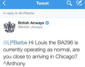 BA Tweet